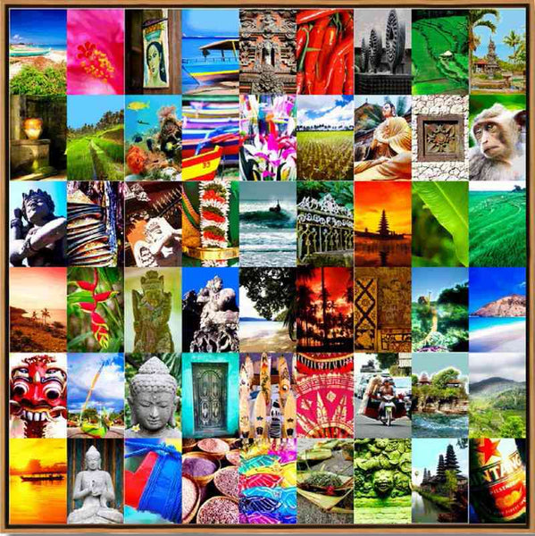 Naomi Art Orginele Schilderijen Schilderij Bali Canvas Collage Kunst Kunstwerk Art Muurdecoratie Wanddecoratie Interieur Cadeau Souvenir