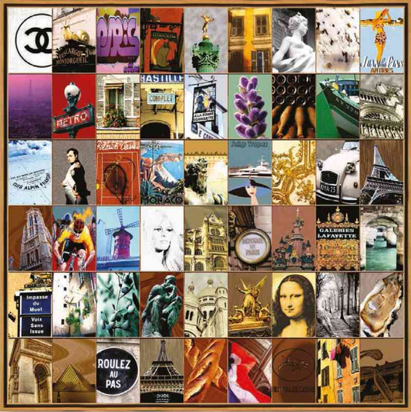 Naomi Art Originele Schilderijen Schilderij Frankrijk Canvas Collage Kunst Kunstwerk Art Muurdecoratie Wanddecoratie Interieur Cadeau Souvenir