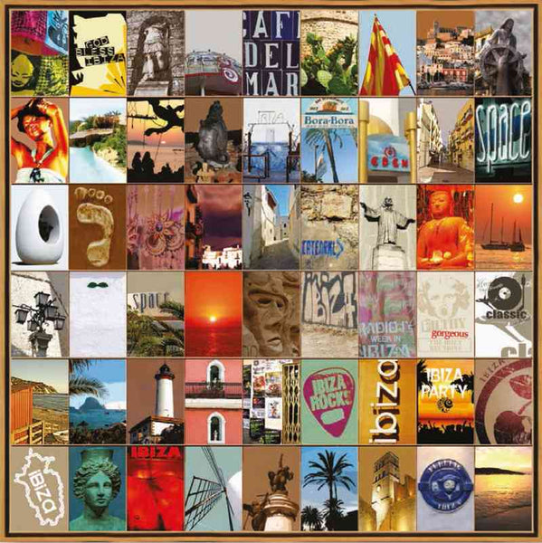 Naomi Art Originele Schilderijen Schilderij Ibiza Canvas Collage Kunst Kunstwerk Art Muurdecoratie Wanddecoratie Interieur Cadeau Souvenir