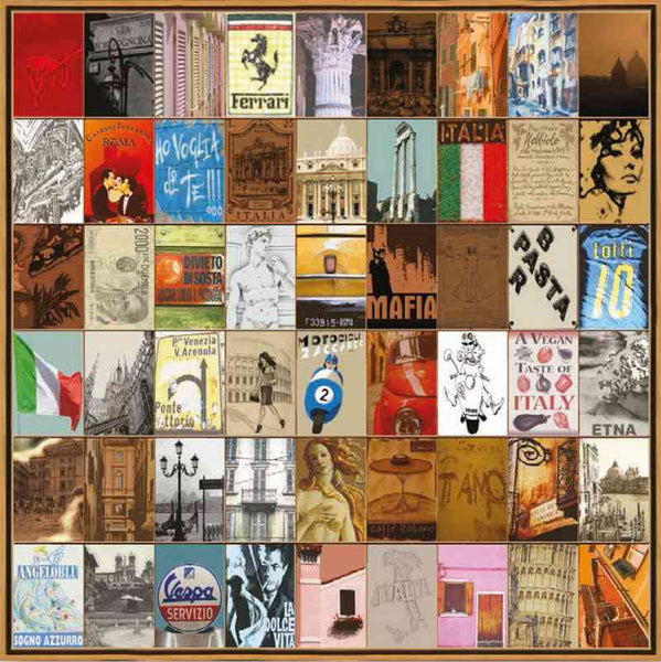Naomi Art Originele Schilderijen Schilderij Italie Canvas Collage Kunst Kunstwerk Art Muurdecoratie Wanddecoratie Interieur Cadeau Souvenir
