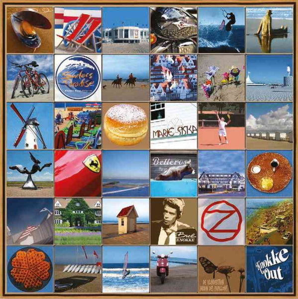 Naomi Art Originele Schilderijen Schilderij Knokke Canvas Collage Kunst Kunstwerk Art Muurdecoratie Wanddecoratie Interieur Cadeau Souvenir