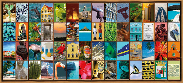 Naomi Art Originele Schilderijen Schilderij Curacao Canvas Collage Kunst Kunstwerk Art Muurdecoratie Wanddecoratie Interieur Cadeau Souvenir