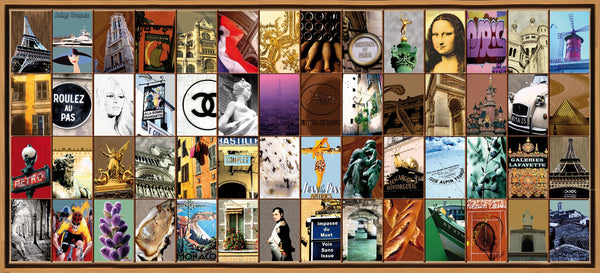 Naomi Art Originele Schilderijen Schilderij Frankrijk Canvas Collage Kunst Kunstwerk Art Muurdecoratie Wanddecoratie Interieur Cadeau Souvenir