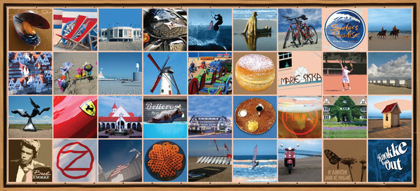 Naomi Art Originele Schilderijen Schilderij Knokke Canvas Collage Kunst Kunstwerk Art Muurdecoratie Wanddecoratie Interieur Cadeau Souvenir