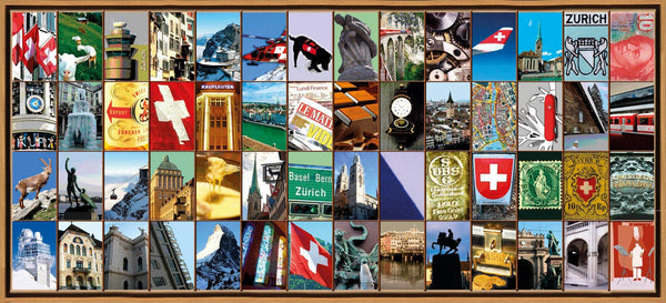 Naomi Art Originele Schilderijen Schilderij Zurich Canvas Collage Kunst Kunstwerk Art Muurdecoratie Wanddecoratie Interieur Cadeau Souvenir