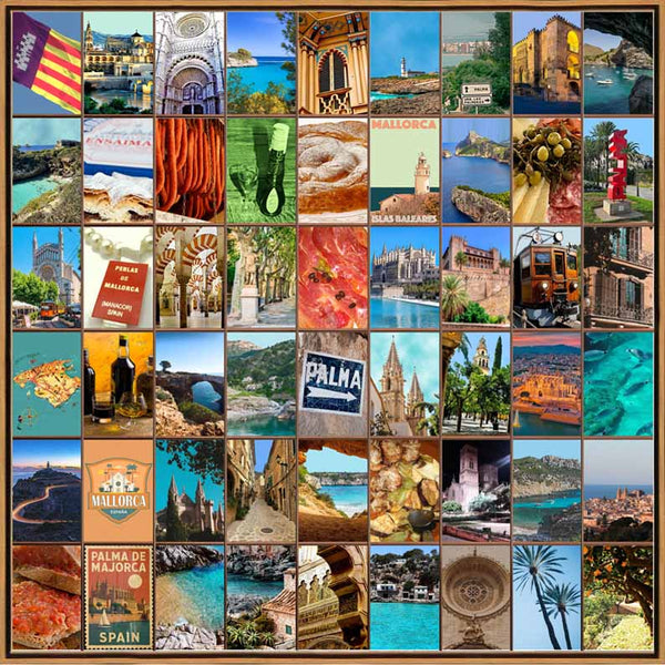 Naomi Art Originele Schilderijen Schilderij Mallorca Canvas Collage Kunst Kunstwerk Art Muurdecoratie Wanddecoratie Interieur Cadeau Souvenir
