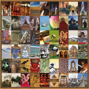 Naomi Art Originele Schilderijen Schilderij Azie II Canvas Collage Kunst Kunstwerk Art Muurdecoratie Wanddecoratie Interieur Cadeau Souvenir