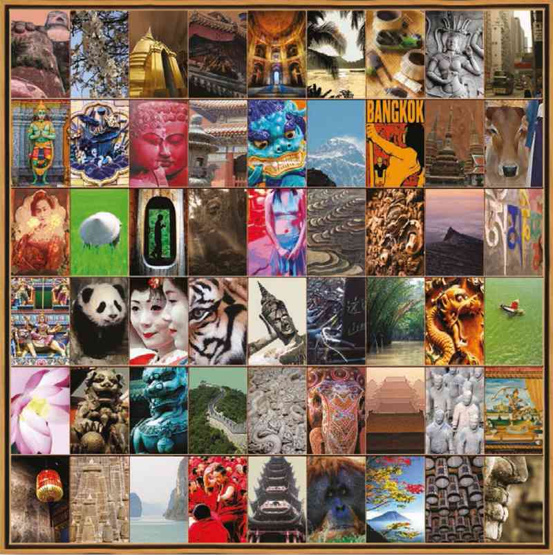 Naomi Art Originele Schilderijen Schilderij Azie I Canvas Collage Kunst Kunstwerk Art Muurdecoratie Wanddecoratie Interieur Cadeau Souvenir