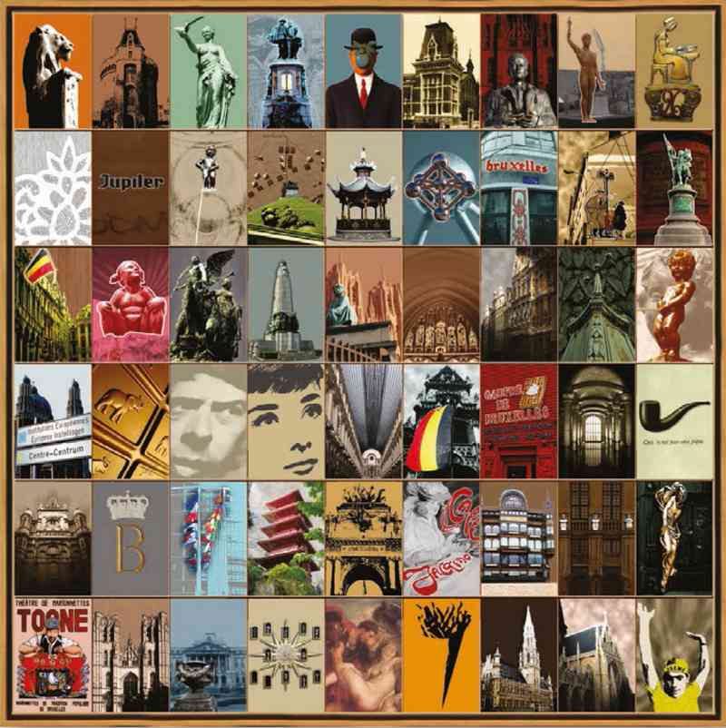 Naomi Art Originele Schilderijen Schilderij Brussel Canvas Collage Kunst Kunstwerk Art Muurdecoratie Wanddecoratie Interieur Cadeau Souvenir
