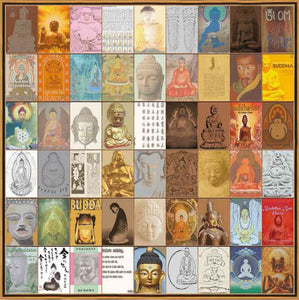 Naomi Art Originele Schilderijen Schilderij Buddha I Canvas Collage Kunst Kunstwerk Art Muurdecoratie Wanddecoratie Interieur Cadeau Souvenir