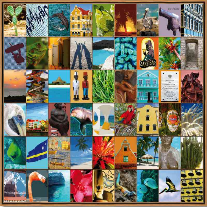 Naomi Art Originele Schilderijen Schilderij Curacao Canvas Collage Kunst Kunstwerk Art Muurdecoratie Wanddecoratie Interieur Cadeau Souvenir