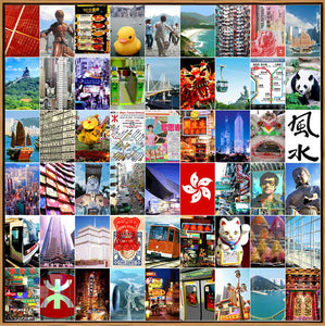 Naomi Art Originele Schilderijen Schilderij Hong Kong Canvas Collage Kunst Kunstwerk Art Muurdecoratie Wanddecoratie Interieur Cadeau Souvenir
