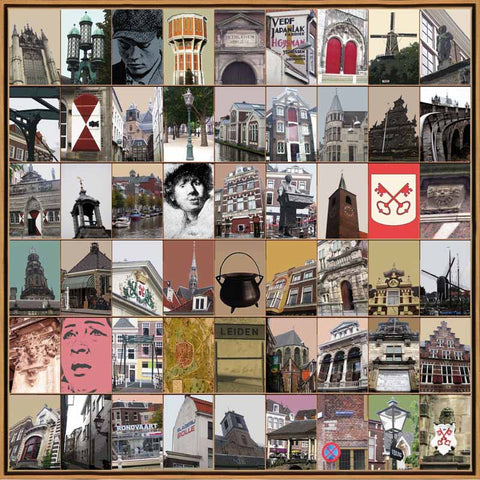 Naomi Art Originele Schilderijen Schilderij Leiden Canvas Collage Kunst Kunstwerk Art Muurdecoratie Wanddecoratie Interieur Cadeau Souvenir