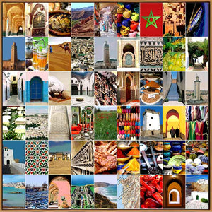 Naomi Art Originele Schilderijen Schilderij Marokko I Canvas Collage Kunst Kunstwerk Art Muurdecoratie Wanddecoratie Interieur Cadeau Souvenir