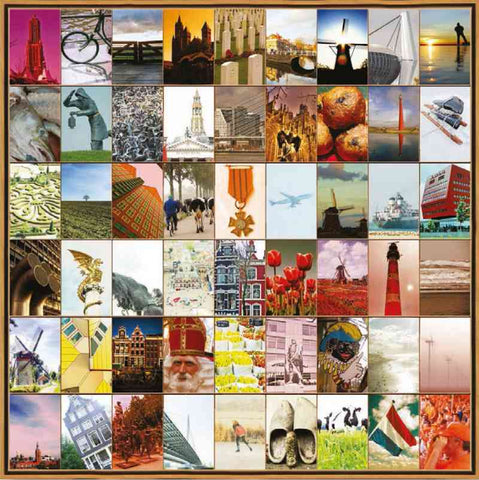 Naomi Art Originele Schilderijen Schilderij Nederland II Canvas Collage Kunst Kunstwerk Art Muurdecoratie Wanddecoratie Interieur Cadeau Souvenir