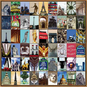 Naomi Art Originele Schilderijen Schilderij Parijs Canvas Collage Kunst Kunstwerk Art Muurdecoratie Wanddecoratie Interieur Cadeau Souvenir