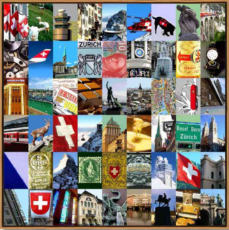 Naomi Art Originele Schilderijen Schilderij Zurich Canvas Collage Kunst Kunstwerk Art Muurdecoratie Wanddecoratie Interieur Cadeau Souvenir
