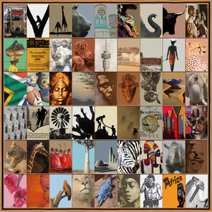 Naomi Art Originele Schilderijen Schilderij Afrika Canvas Collage Kunst Kunstwerk Art Muurdecoratie Wanddecoratie Interieur Cadeau Souvenir