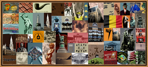 Naomi Art Originele Schilderijen Schilderij Brussel Canvas Collage Kunst Kunstwerk Art Muurdecoratie Wanddecoratie Interieur Cadeau Souvenir