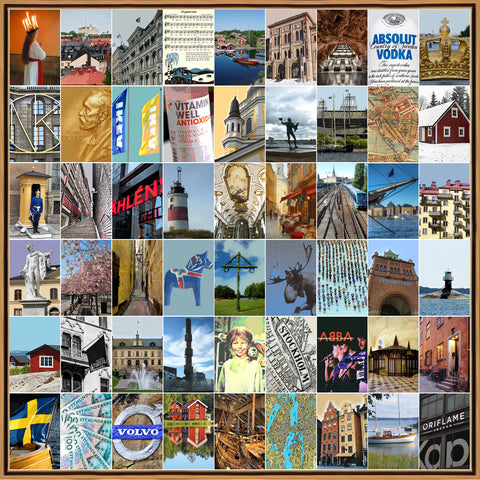 Naomi Art Originele Schilderijen Schilderij Stockholm Canvas Collage Kunst Kunstwerk Art Muurdecoratie Wanddecoratie Interieur Cadeau Souvenir