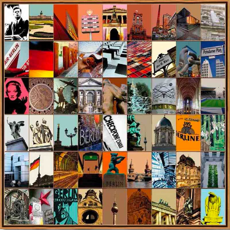 Naomi Art Originele Schilderijen Schilderij Berlijn Canvas Collage Kunst Kunstwerk Art Muurdecoratie Wanddecoratie Interieur Cadeau Souvenir