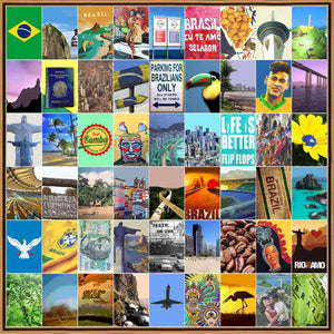 Naomi Art Originele Schilderijen Schilderij Brazilie Canvas Collage Kunst Kunstwerk Art Muurdecoratie Wanddecoratie Interieur Cadeau Souvenir