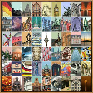 Naomi Art Originele Schilderijen Schilderij Dusseldorf Canvas Collage Kunst Kunstwerk Art Muurdecoratie Wanddecoratie Interieur Cadeau Souvenir