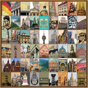 Naomi Art Originele Schilderijen Schilderij Duitsland Canvas Collage Kunst Kunstwerk Art Muurdecoratie Wanddecoratie Interieur Cadeau Souvenir