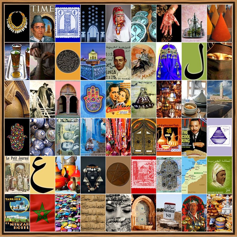 Naomi Art Originele Schilderijen Schilderij Marokko II Canvas Collage Kunst Kunstwerk Art Muurdecoratie Wanddecoratie Interieur Cadeau Souvenir