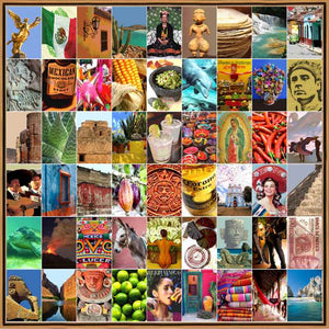 Naomi Art Originele Schilderijen Schilderij Mexico Canvas Collage Kunst Kunstwerk Art Muurdecoratie Wanddecoratie Interieur Cadeau Souvenir
