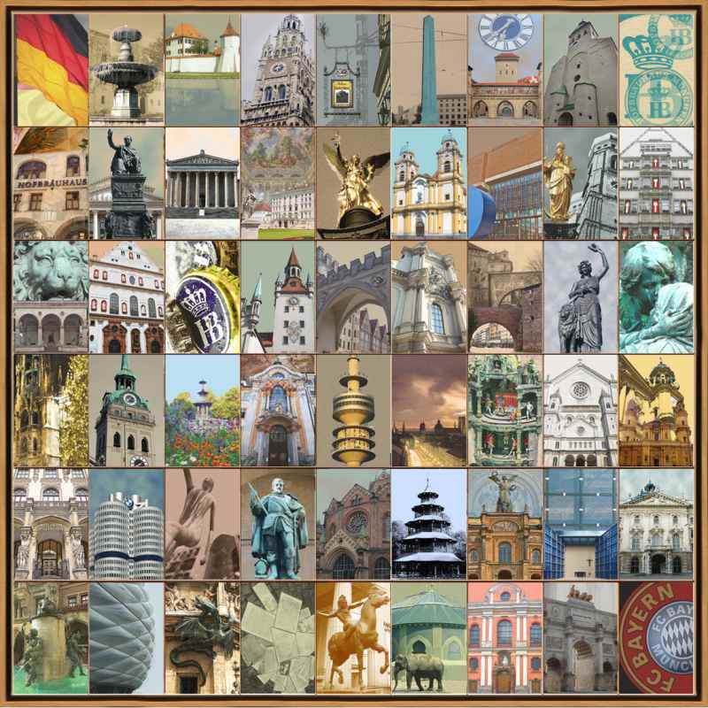 Naomi Art Originele Schilderijen Schilderij Munchen Canvas Collage Kunst Kunstwerk Art Muurdecoratie Wanddecoratie Interieur Cadeau Souvenir