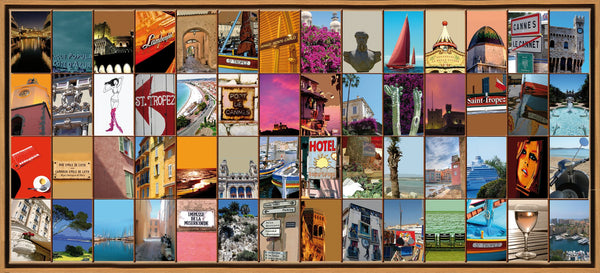 Naomi Art Originele Schilderijen Schilderij Saint Tropez Canvas Collage Kunst Kunstwerk Art Muurdecoratie Wanddecoratie Interieur Cadeau Souvenir